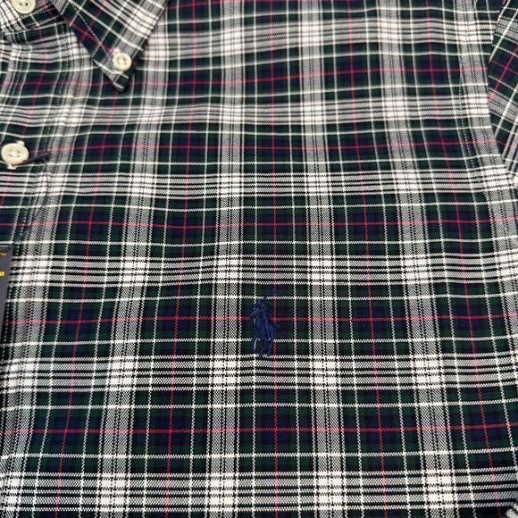 NWT Ralph Lauren Mens L‎ Black Blue Red Plaid Shirt Pony Logo Long Sleeve Preppy - Picture 5 of 11